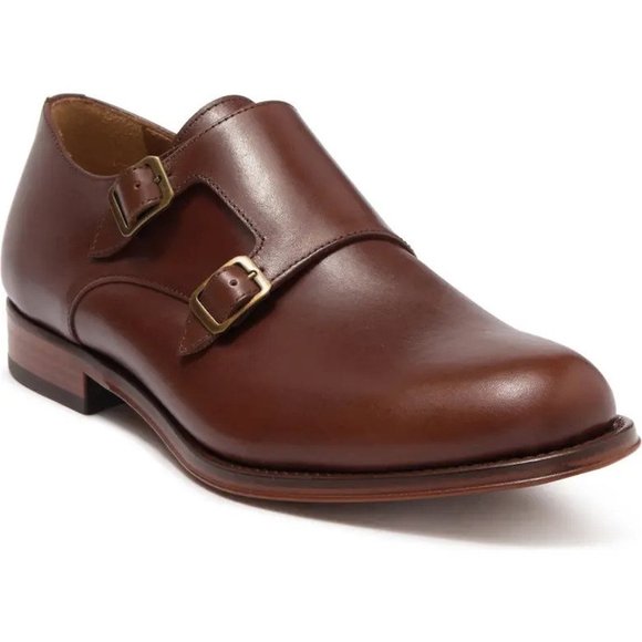 Antonio Maurizi Brown Leather Double Monk Strap Oxford